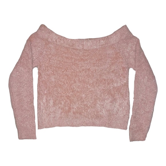 MINKPINK Florentine Off Shoulder Sweater in Mushroom - Picture 5 of 5